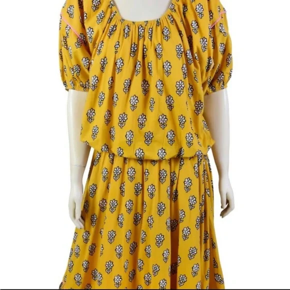 RHODE RESORT Frida Dress Yellow Floral